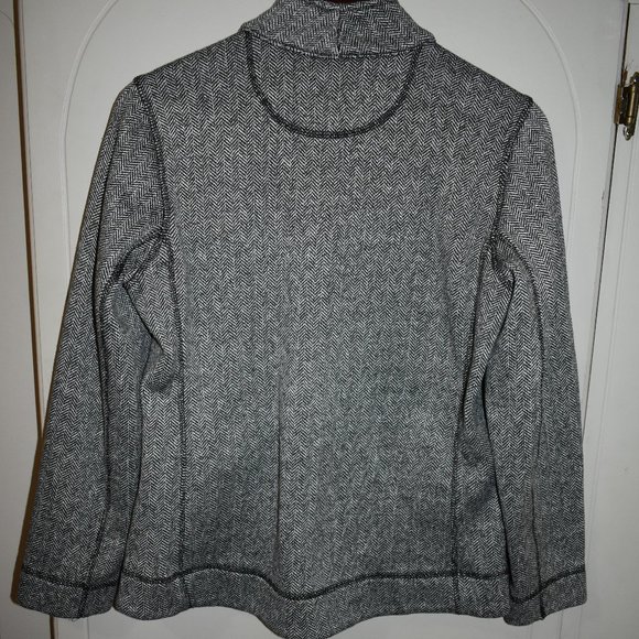 NWOT MARC NEW YORK ANDREW MARC FLEECE-LINED JACKET BLACK HERRINGBONE - Picture 4 of 16